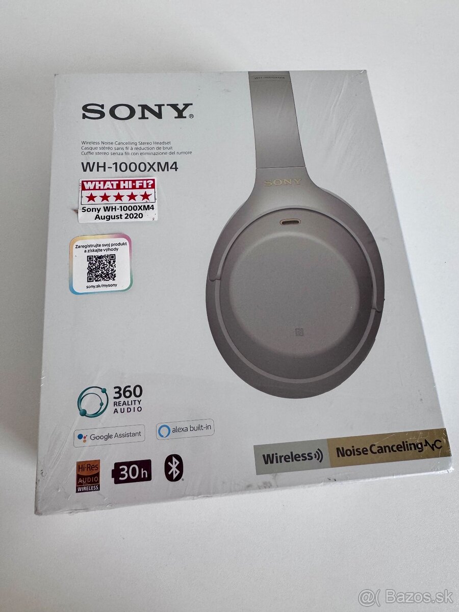 SONY WH-1000XM4 strieborné