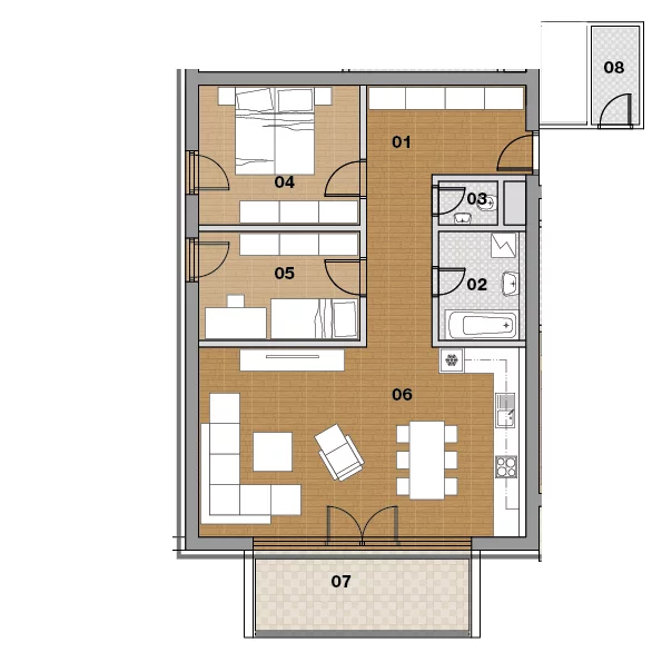 3-izbový byt do prenájmu
