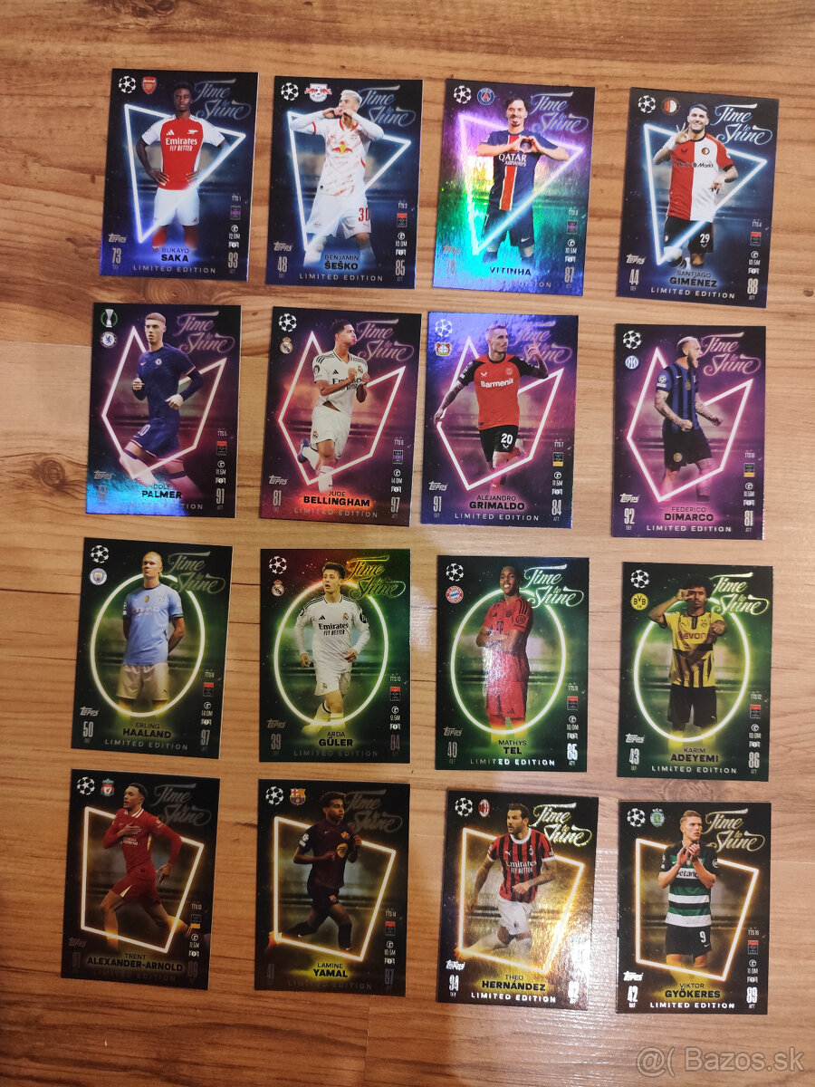 Futbalové kartičky UCC Topps Match Attax - Time to Shine