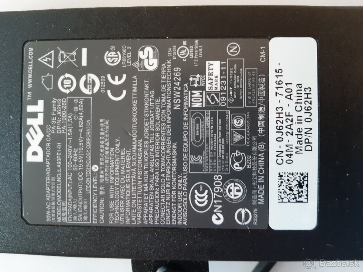 Original DELL PA-3E AC Adapter/nabijacka/zdroj pre notebook