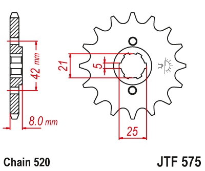 Vyvodové koliečko JTF575 Yamaha TT250,350,600