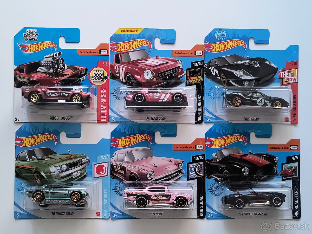 Hot Wheels - Ford GT40, Celica, Chevy, Shelby Cobra