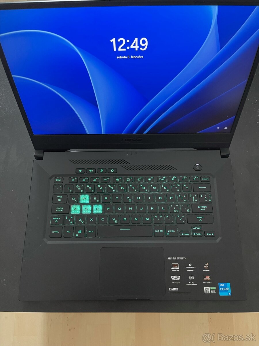 Herný notebook ASUS TUF Dash F15 FX516PM-HN015W Eclipse Gray