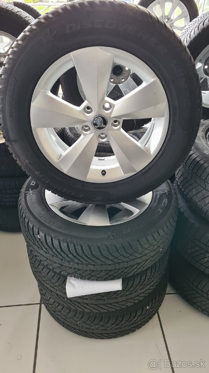 Predám Alu disky Skoda 5x112 R17 na Kodiaq a zimne pneu.