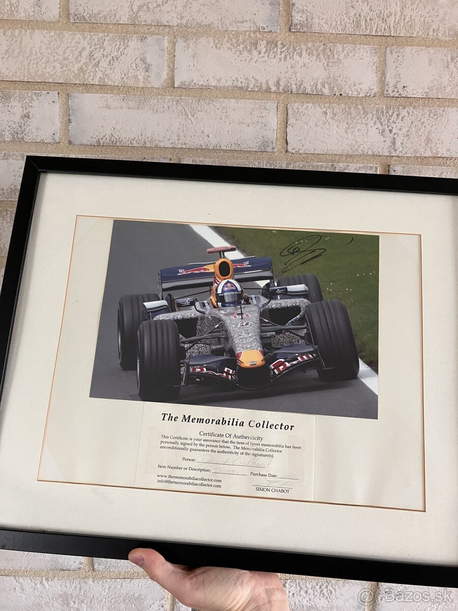 David Coulthard podpis+CoA