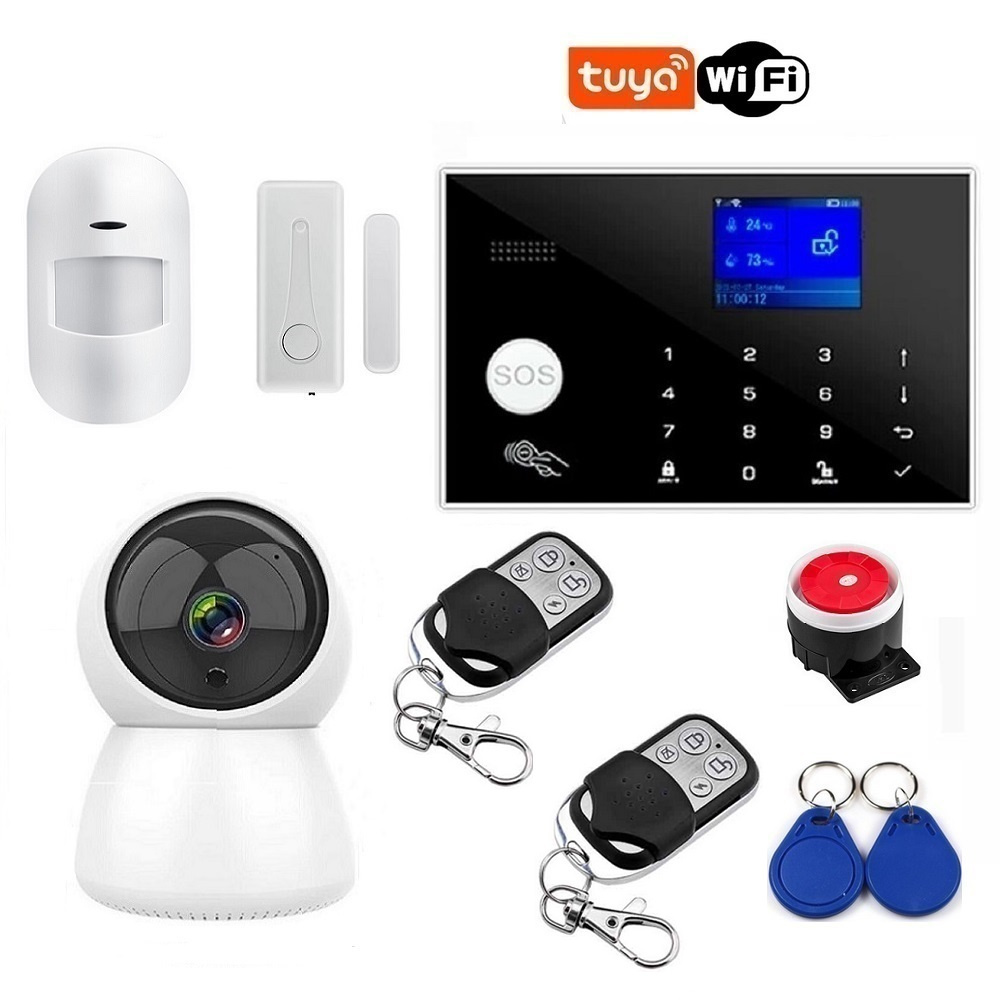 WiFi GSM alarm TUYA W7B (CZ jazyk) s WiFi kam. TUYA