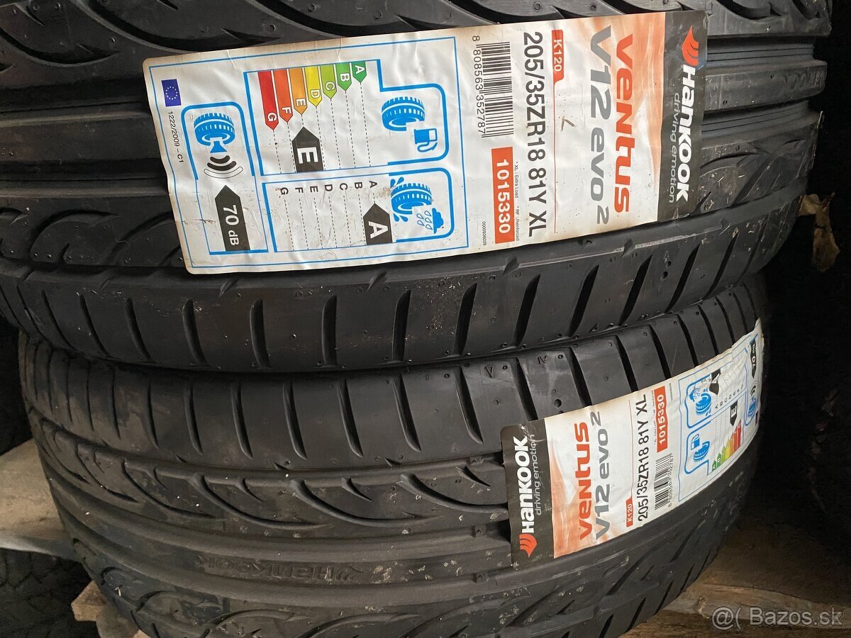 2x nove letni pneu hankook ventus evo2 205/35 R18