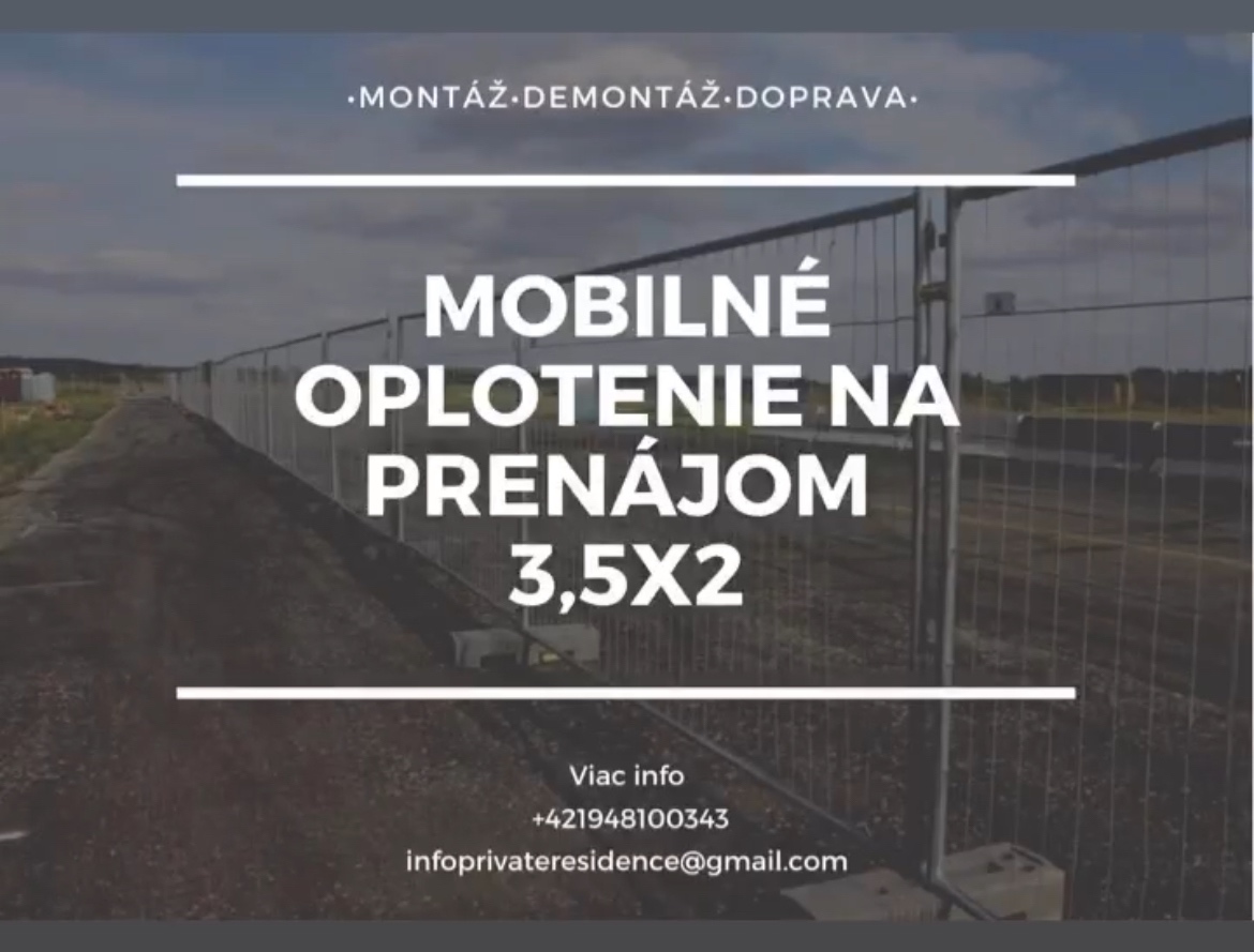 Prenájom mobilného oplotenia