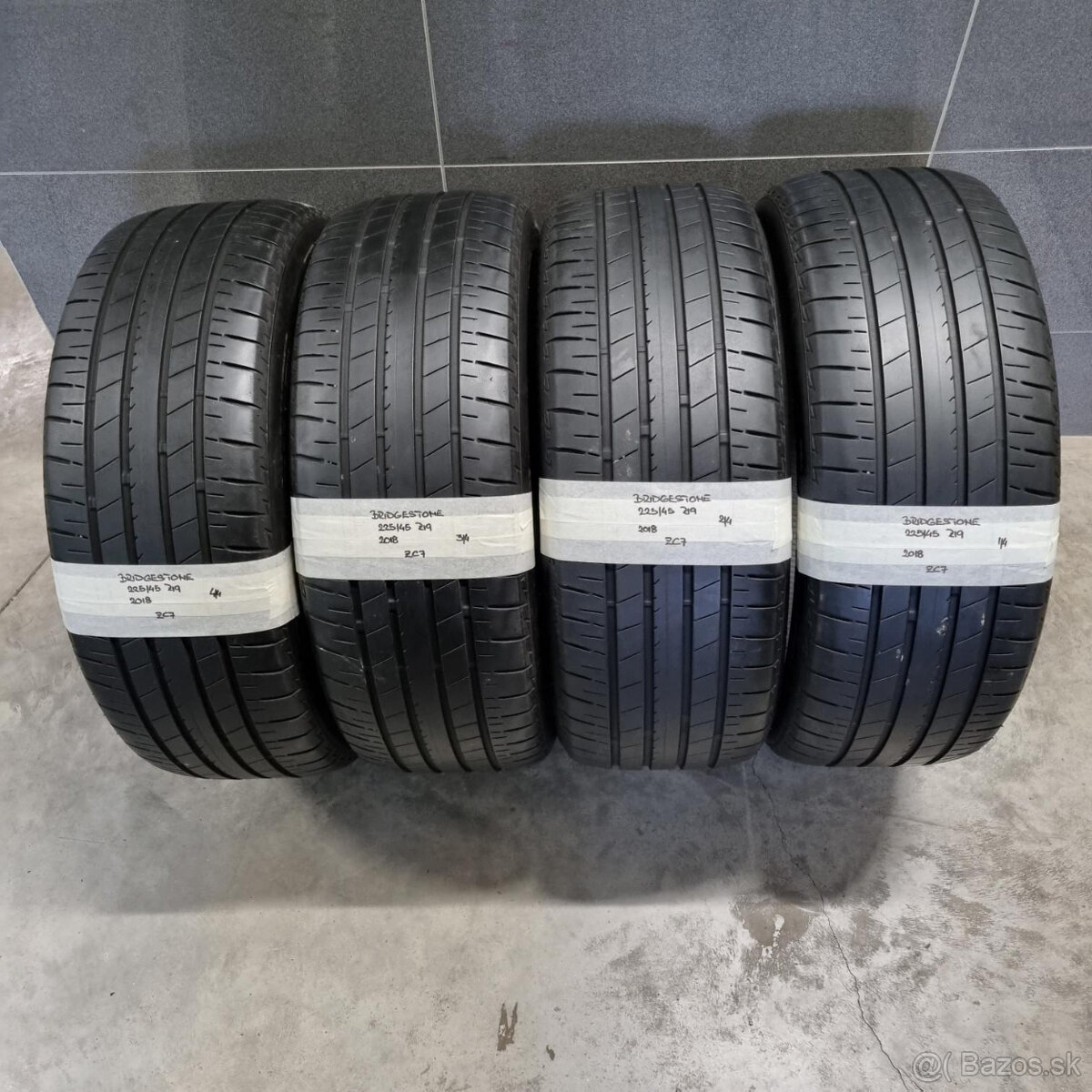 Letné pneumatiky 225/45 R19 BRIDGESTONE DOT2018