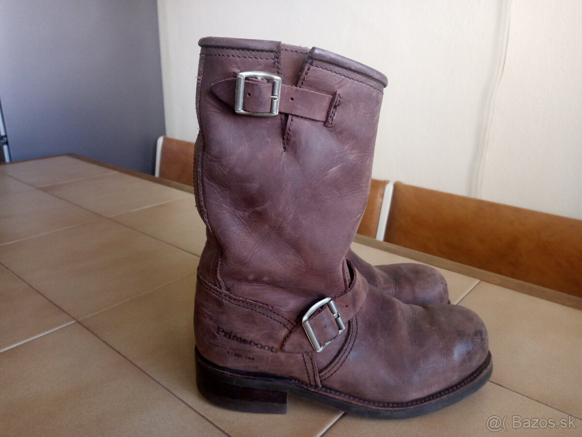 Damske kozene moto cizmy PRIMEBOOTS.