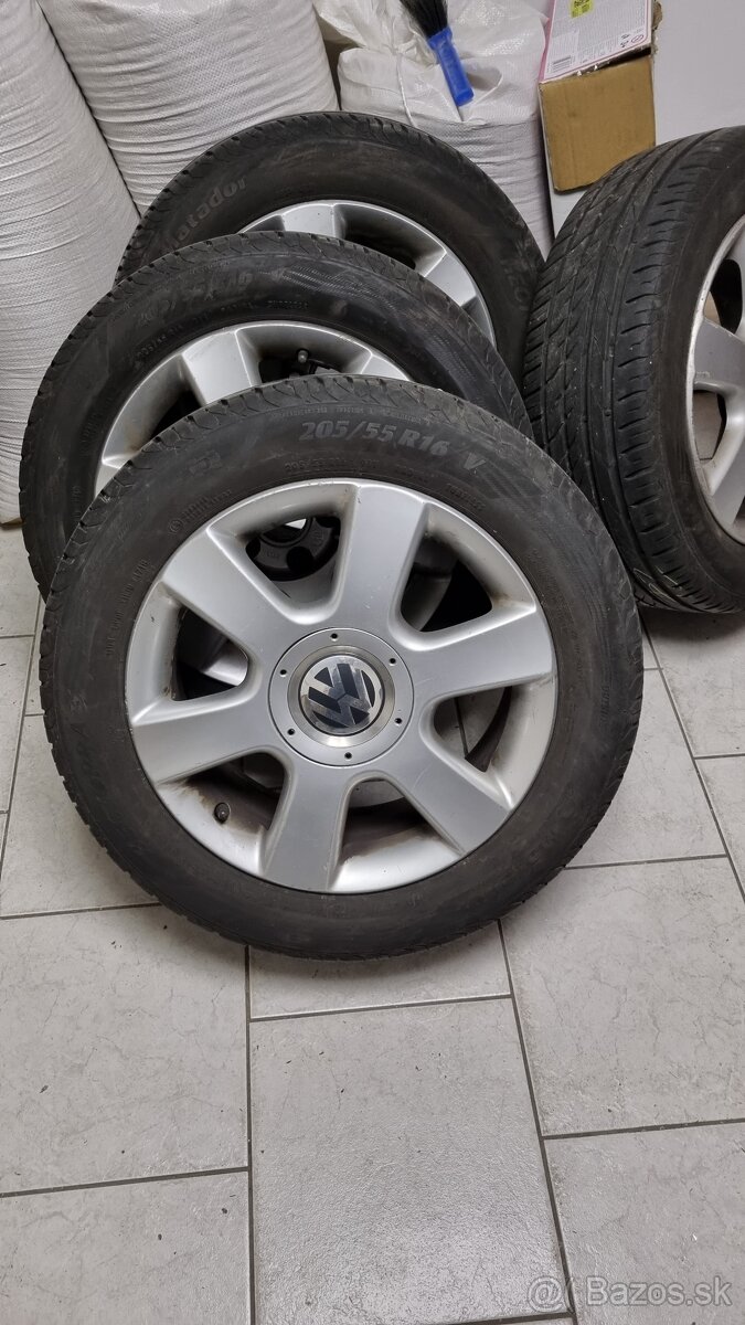 Disky VW r16 5x112 zanovne pneu 205/55r16