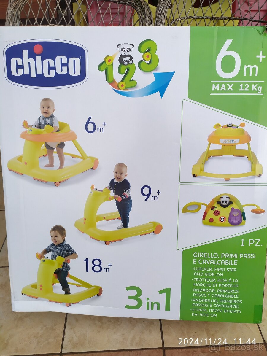 Chodítko Chicco 3 v 1