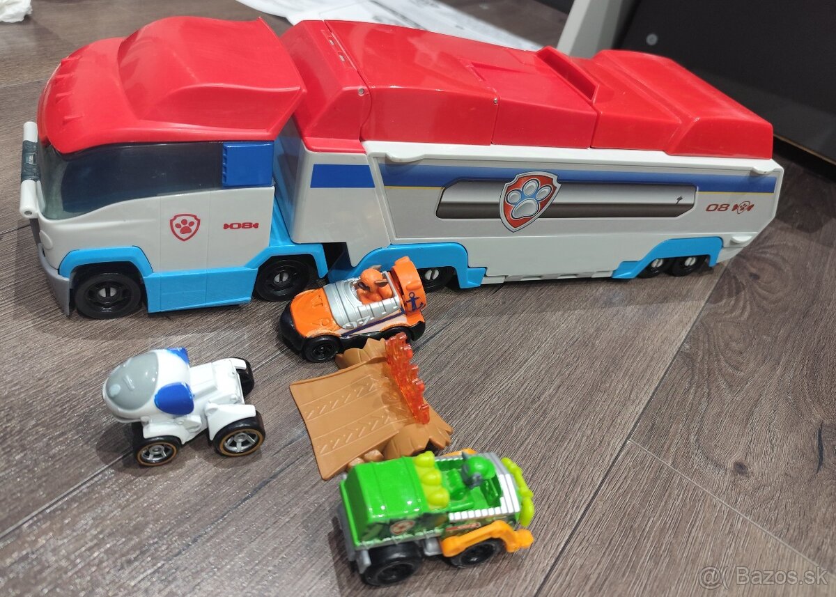 Tlapková Patrola - Paw Patrol Transporter dráha 2v1