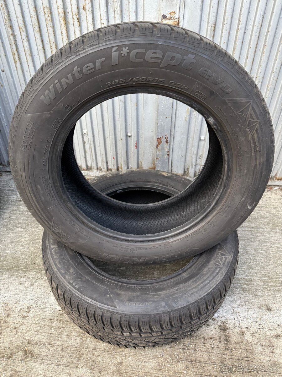 2ks Zimne pneumatiky HANKOOK 205/60 R16