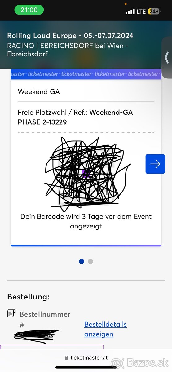 2ks - Rolling Loud Europe - Weekend GA - 3-dňový