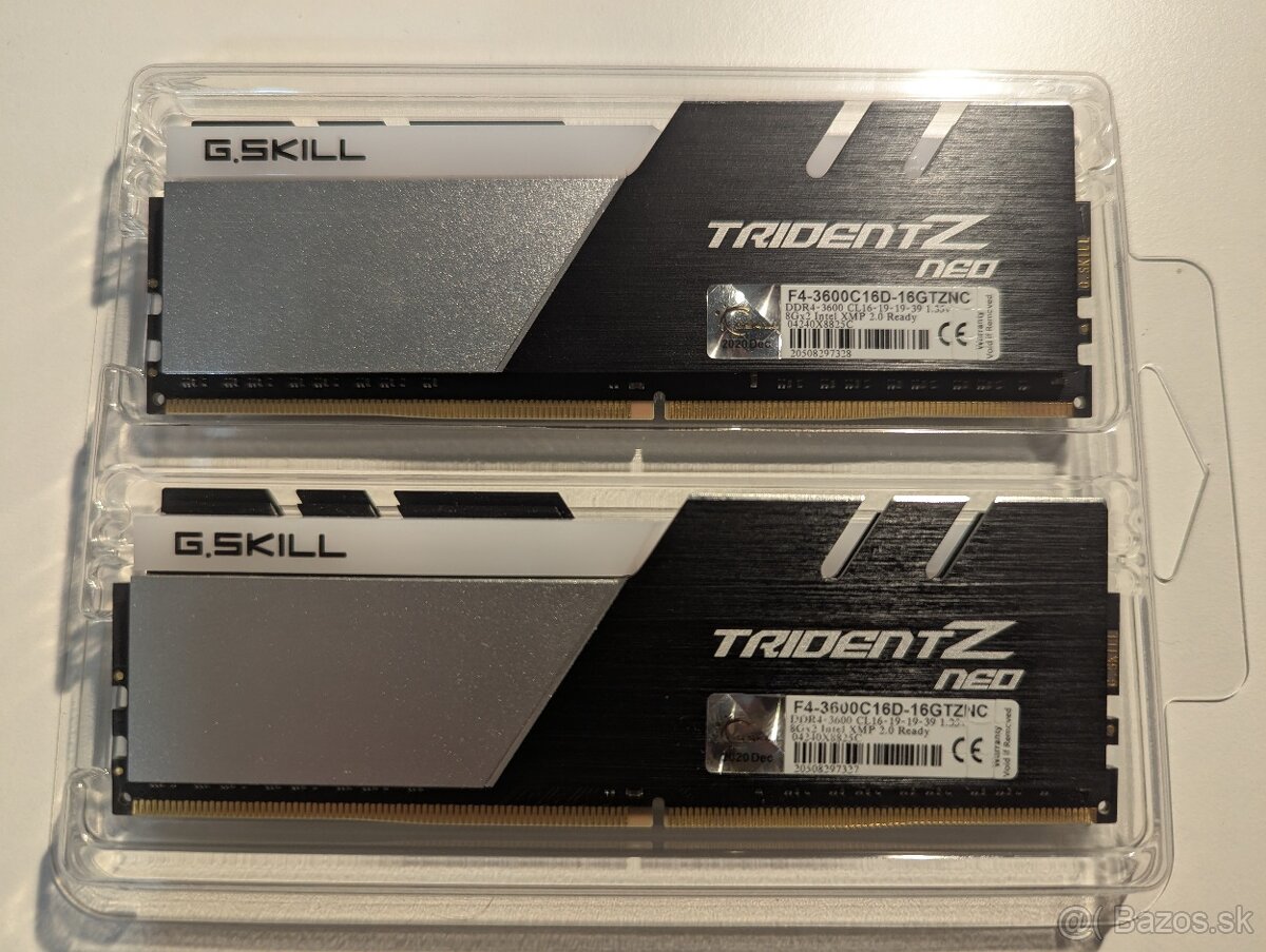 G.SKILL 16GB KIT DDR4 3600 MHz CL16 Trident Z RGB Neo