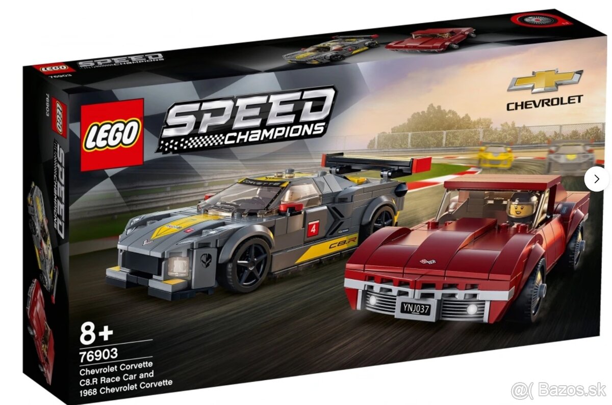 Predám originál LEGO 76903 Chevrolet Corvette C8.R & 1968 Co