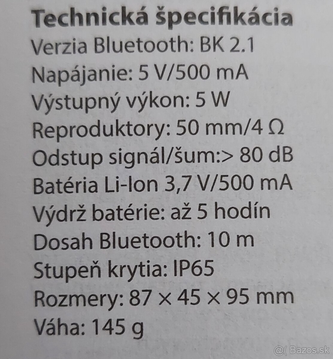 Bluetooth reproduktor