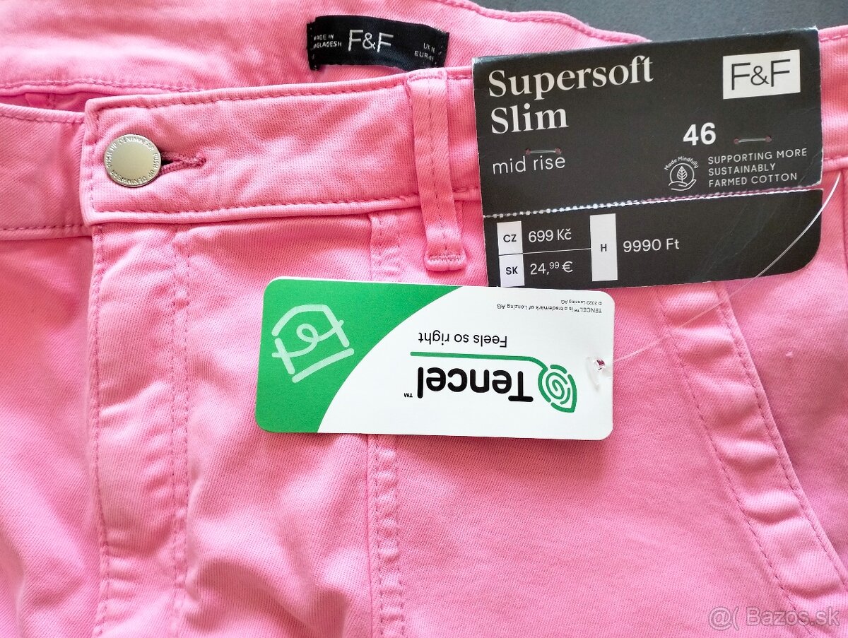 Nové Dámske Džínsy, supersoft - elastické veľ. 46