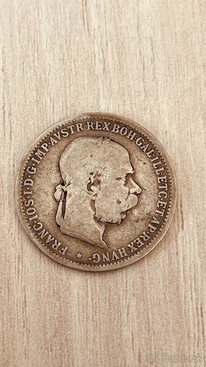 1 koruna Frantisek Jozef I. 1892