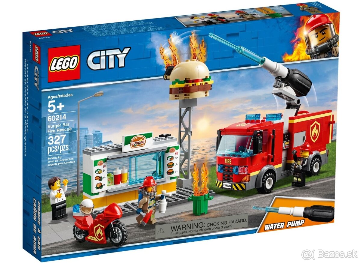 LEGO CITY 60214 - Zásah hasičov v burgárni