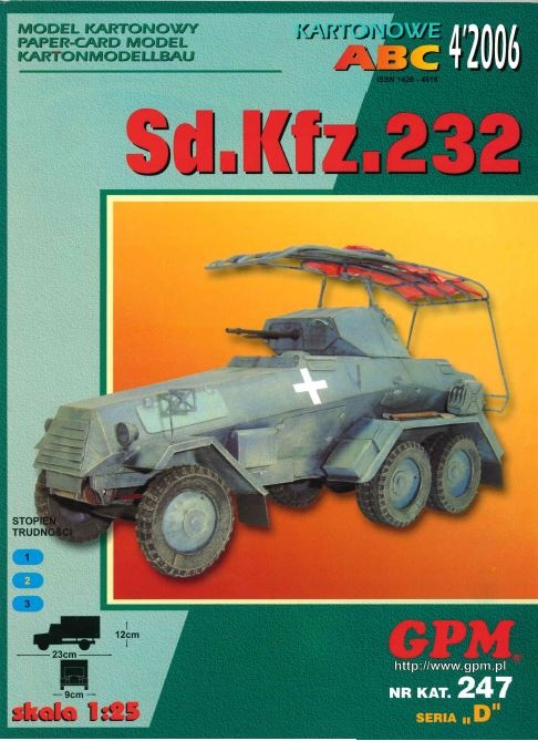 Papierovy model Sd.Kfz 232 (6 Rad)