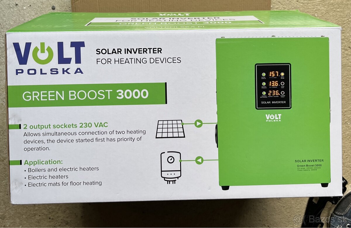 Solárny regulátor Green Boost 3000W na ohrev vody