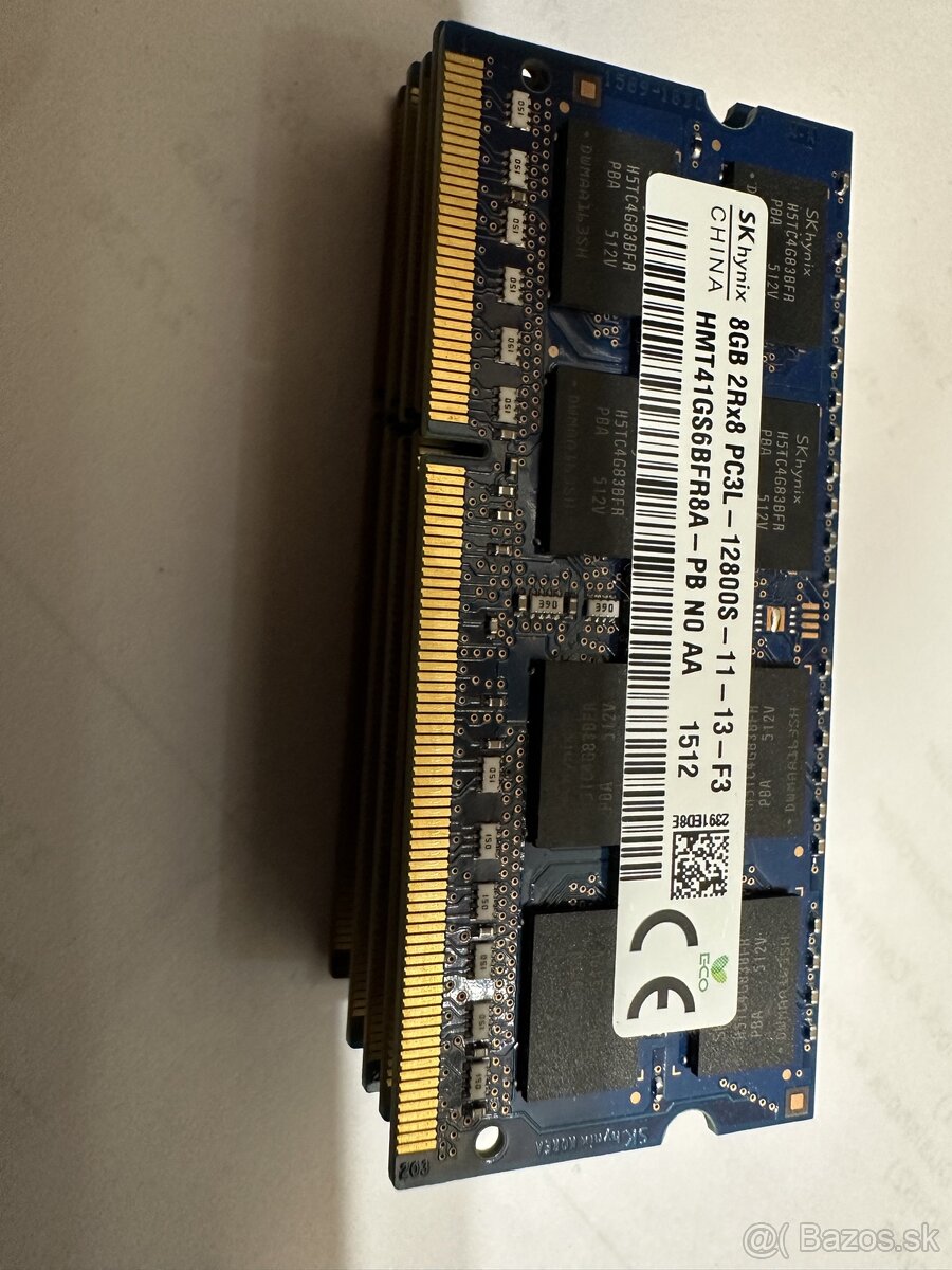 Pamäť RAM Hynix Samsung Micron  PC3L DDR3 8GB 1600MHz NTB