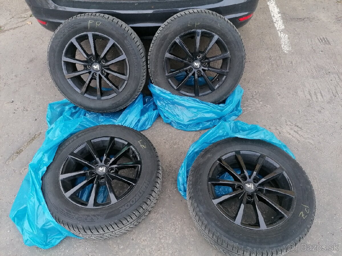 Elektrony 6.5Jx16 5x112 + zimne pneu + TPMS cidla