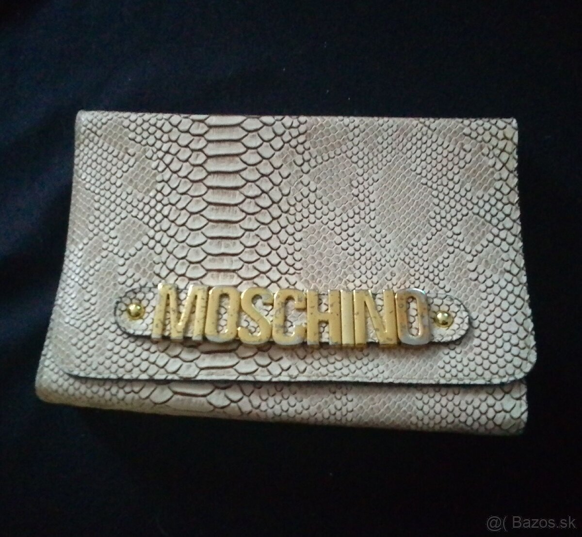 MOSCHINO listová kabelka hadí vzor