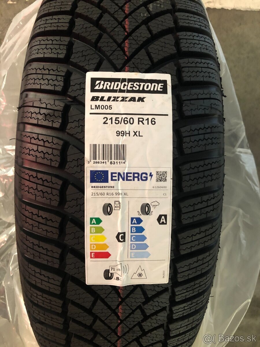 NOVÉ Zimné komplety BRIDGESTONE R16