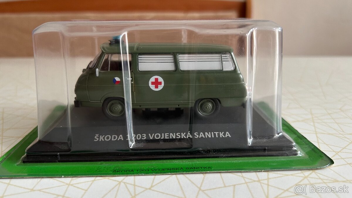 ŠKODA 1203 ČSLA vojenská sanitka premium DeaGostini 1:43