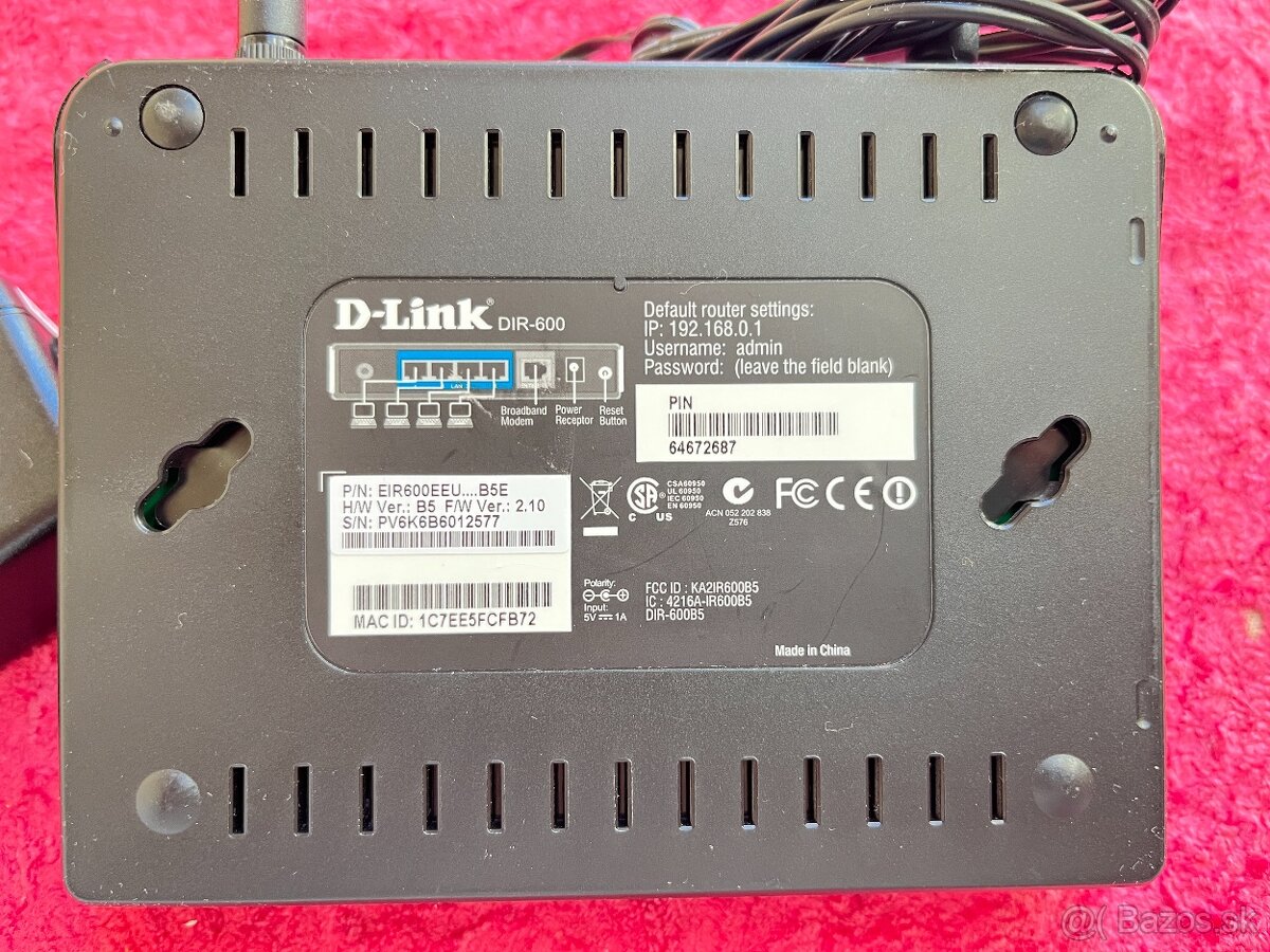 Predam router WIFI D-Link DIR-600 - 2.4 Ghz, 150 Mbps