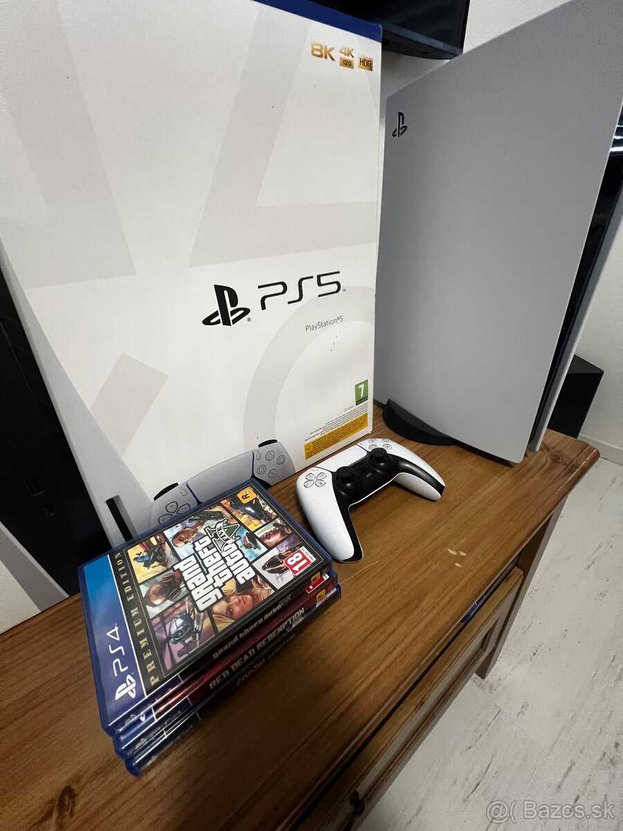 Playstation 5 s mechanikou + 3 hry 1 ovladač