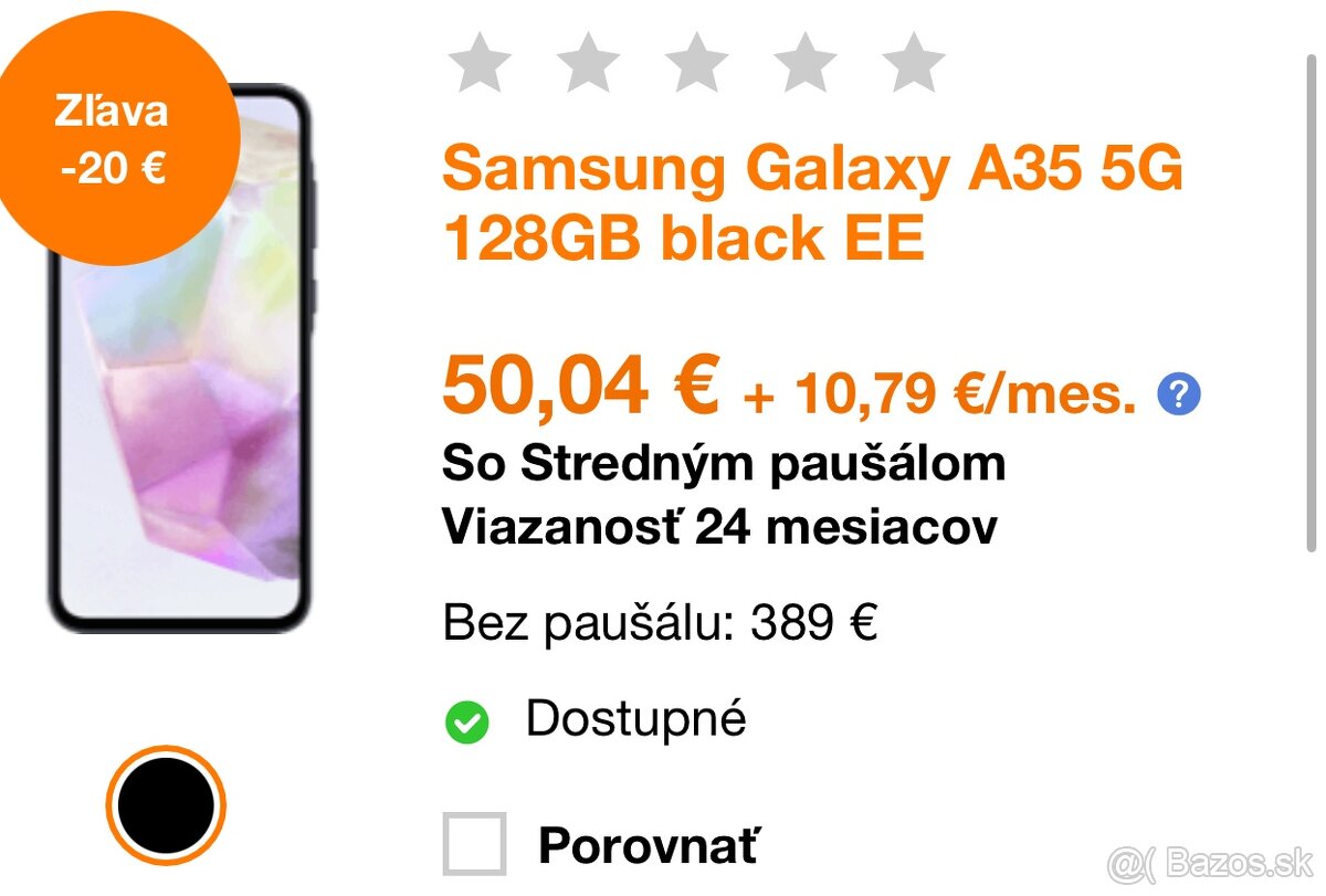 Vymením Samsung A35 5G za iphone 15