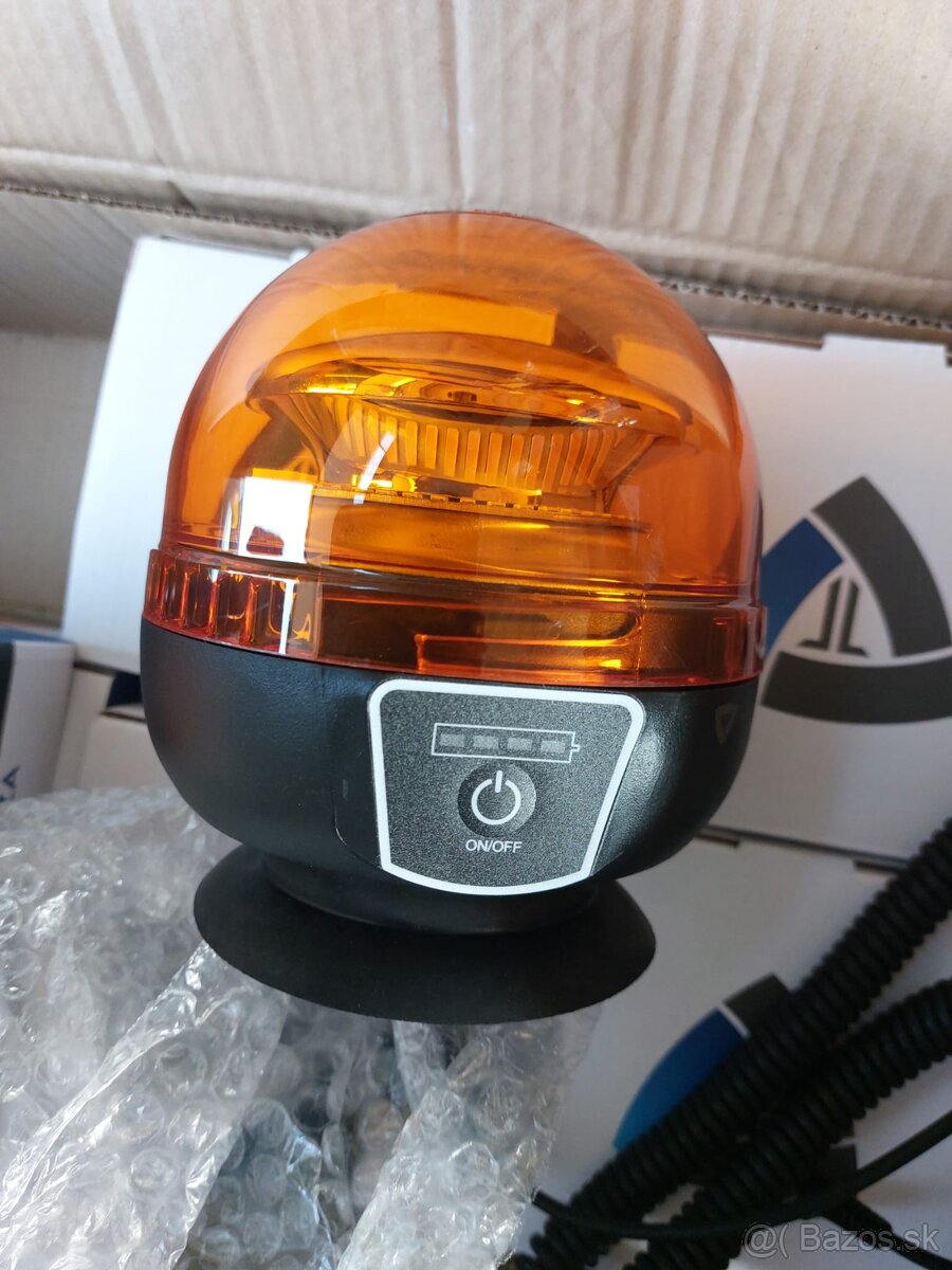 Maják LED magnetický, Akumulátorový, oranžový