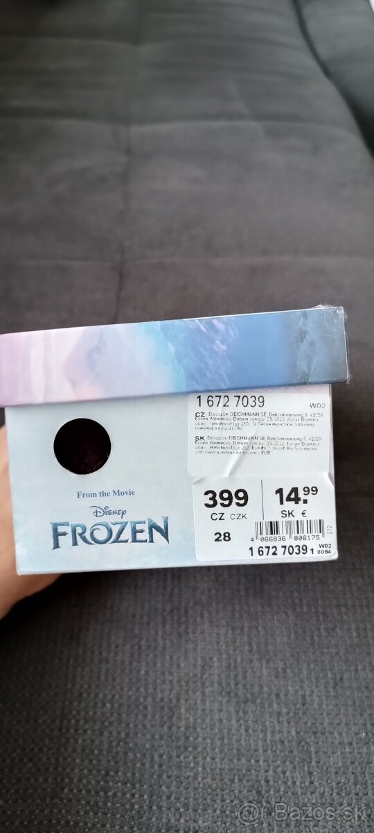 Dievčenské papuče Frozen, veľkosť 28