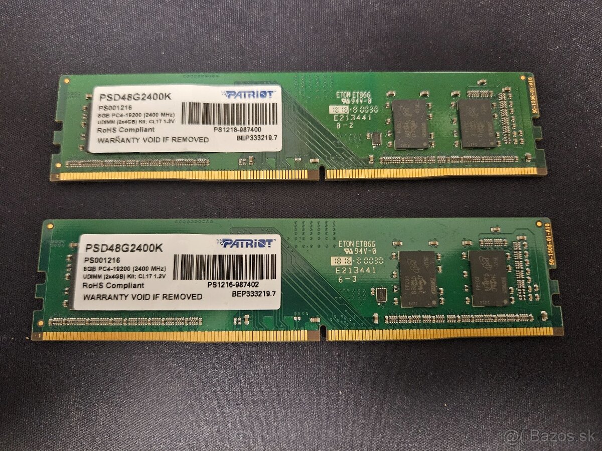 2x4GB DDR4 2400MHz