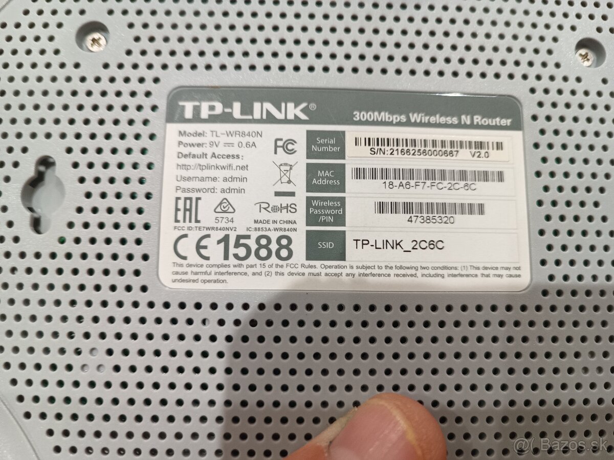 Predám wifi router tl-wr840n