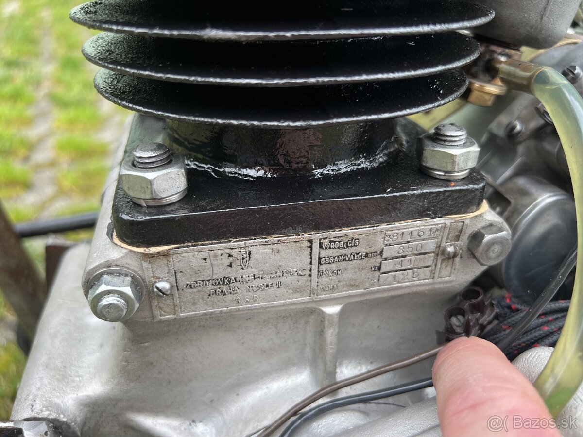 Jawa 350 SV motor 2 séria v.č.: 81161 so štítkom