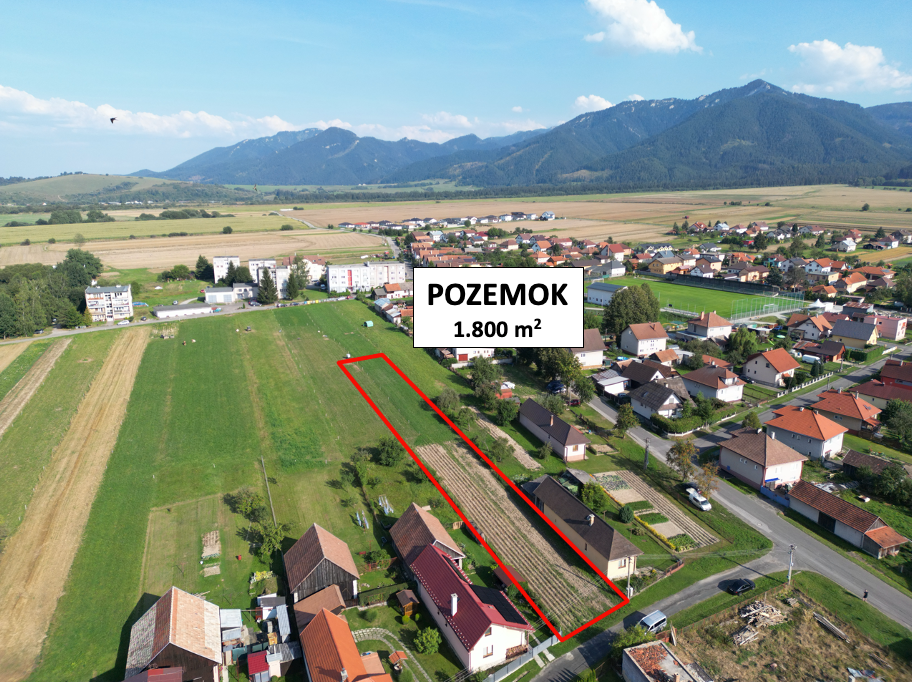 REZERVOVANÝ 1800 m2 STAVEBNÝ POZEMOK pri Liptovskej Mare