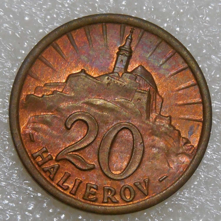 Mince: 20 Halierov 1941 R UNC stav -Slovenský štát 1939-1945