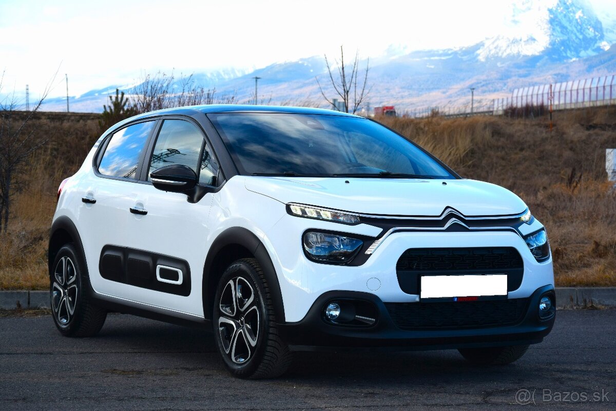 Citroën C3 PureTech 2022, 19 200 km - odpočet DPH