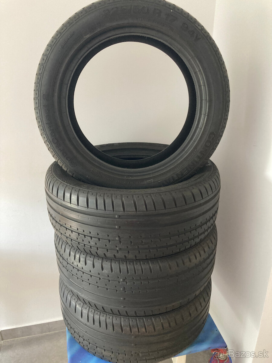 Pneu CONTINENTAL SportContact 225/50 R 17 , 5 €/ks