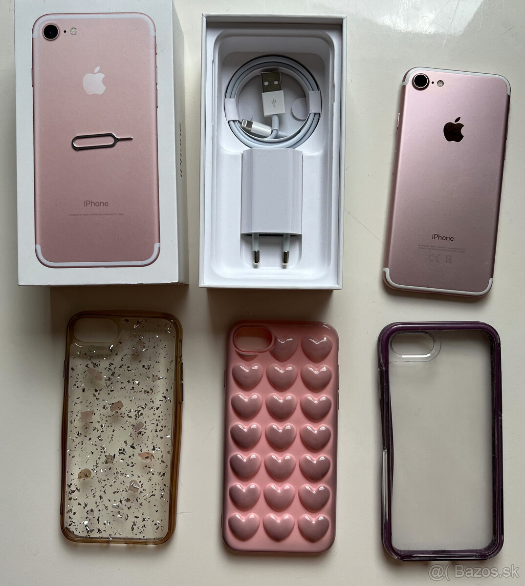 Apple iPhone 7 32 GB Rose gold / 100% zdravie batérie