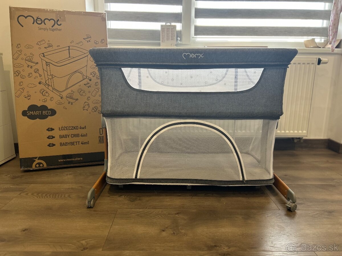 Detská postieľka na kolieskach Momi Smart Bed 4v1