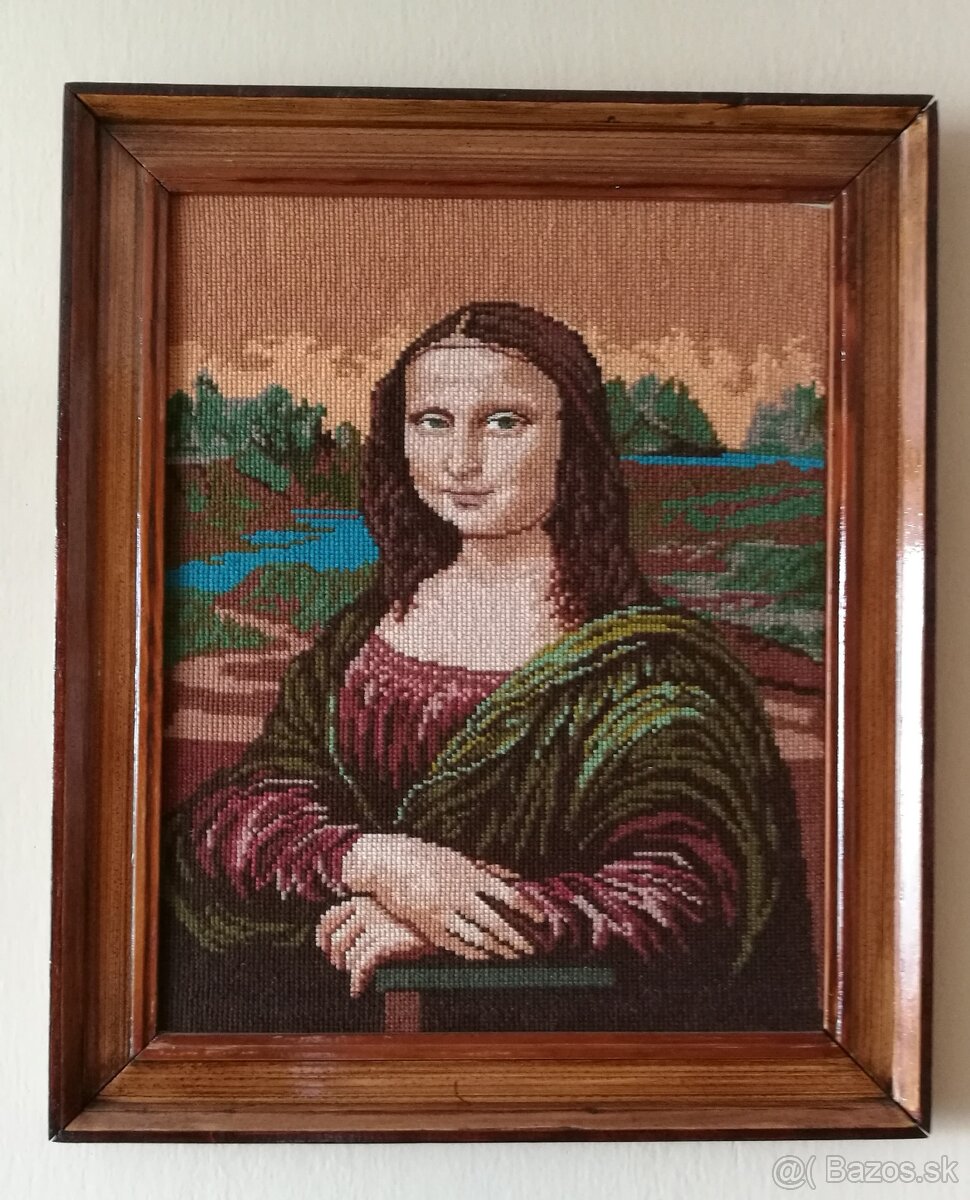 Obraz vyšívaný Mona Lisa