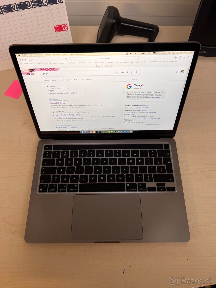 Macbook Pro 13" M1 ENG 2020 16GB RAM / 256GB Vesmírne sivý