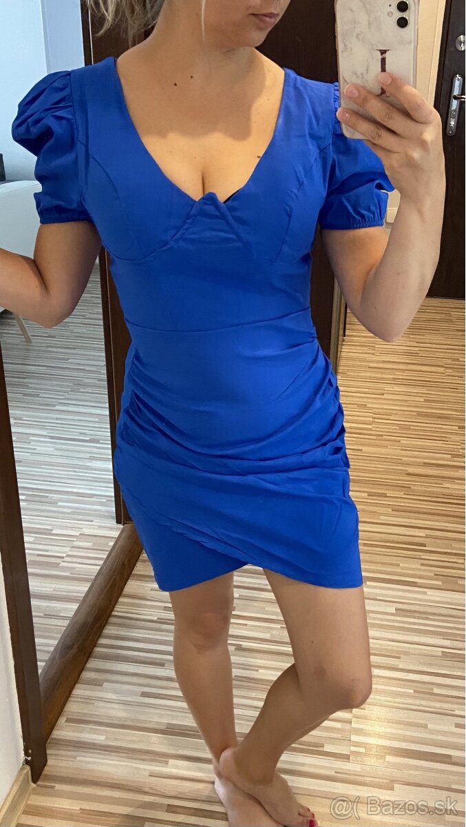 Modré krátke šaty