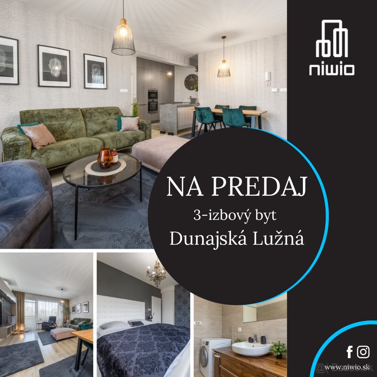 NA PREDAJ - 3 izbový byt Dunajská Lužná